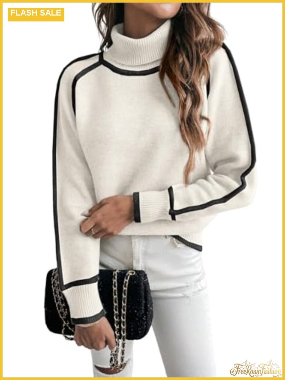 Cozy Turtleneck Sweater Women's Loose Fit Knit Pullover
